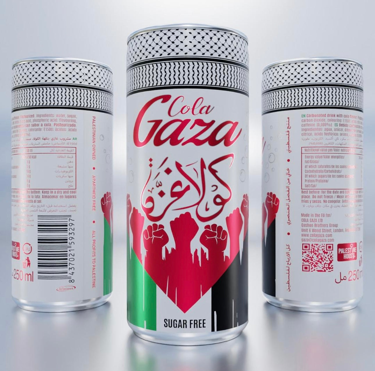 Sugar Free Gaza Cola: 12 Pack